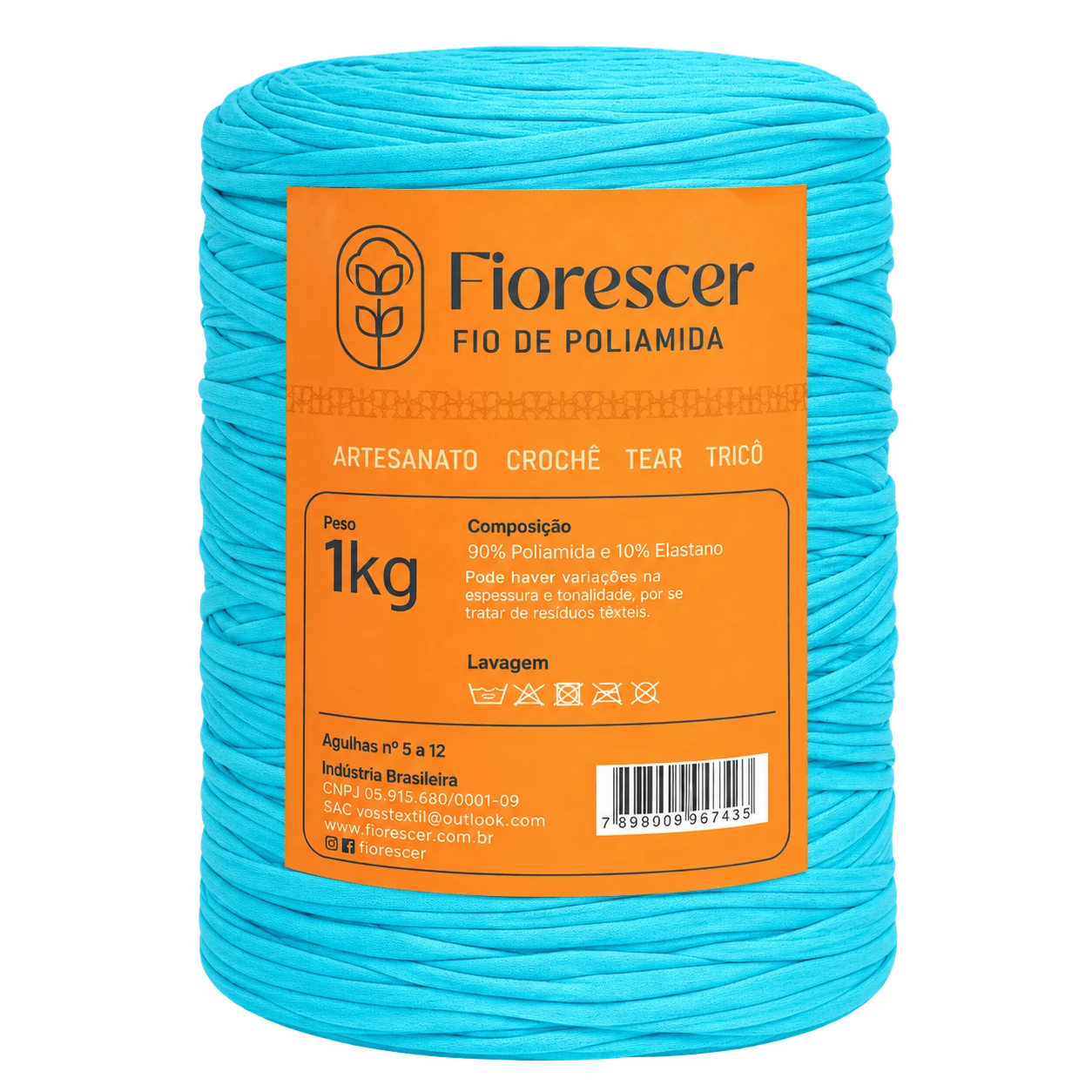 Rolo azul de 1 kg do Fio de Poliamida Residual Fiorescer